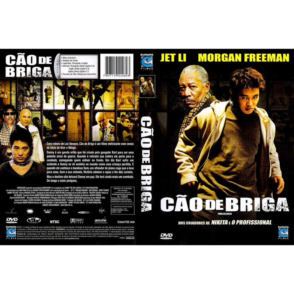 DVD Original Cão de Briga (Morgan Freeman, Jet Li)