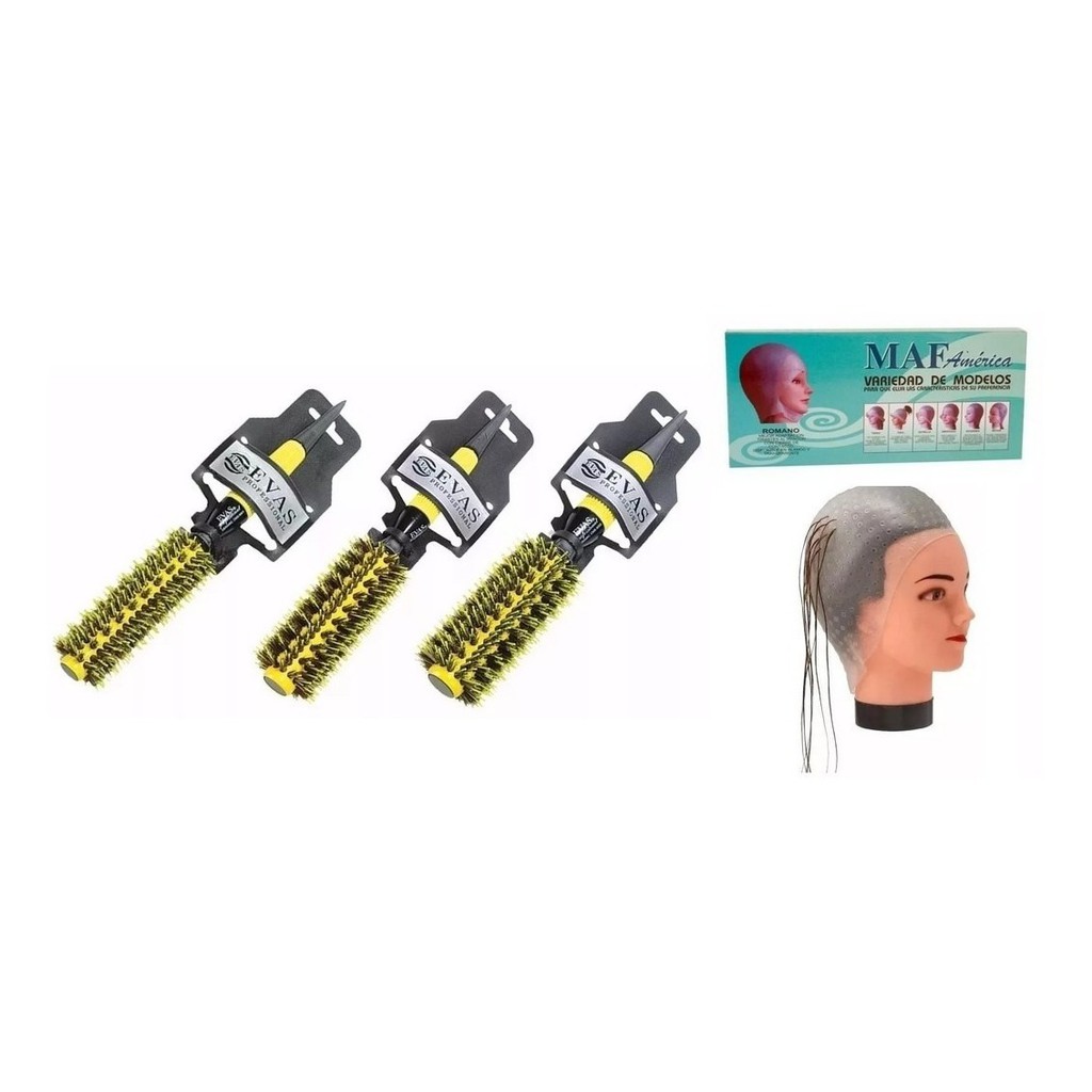 Escova Evas Professional Cms-3001, 3002 E 3003 + 2 Touca Maf