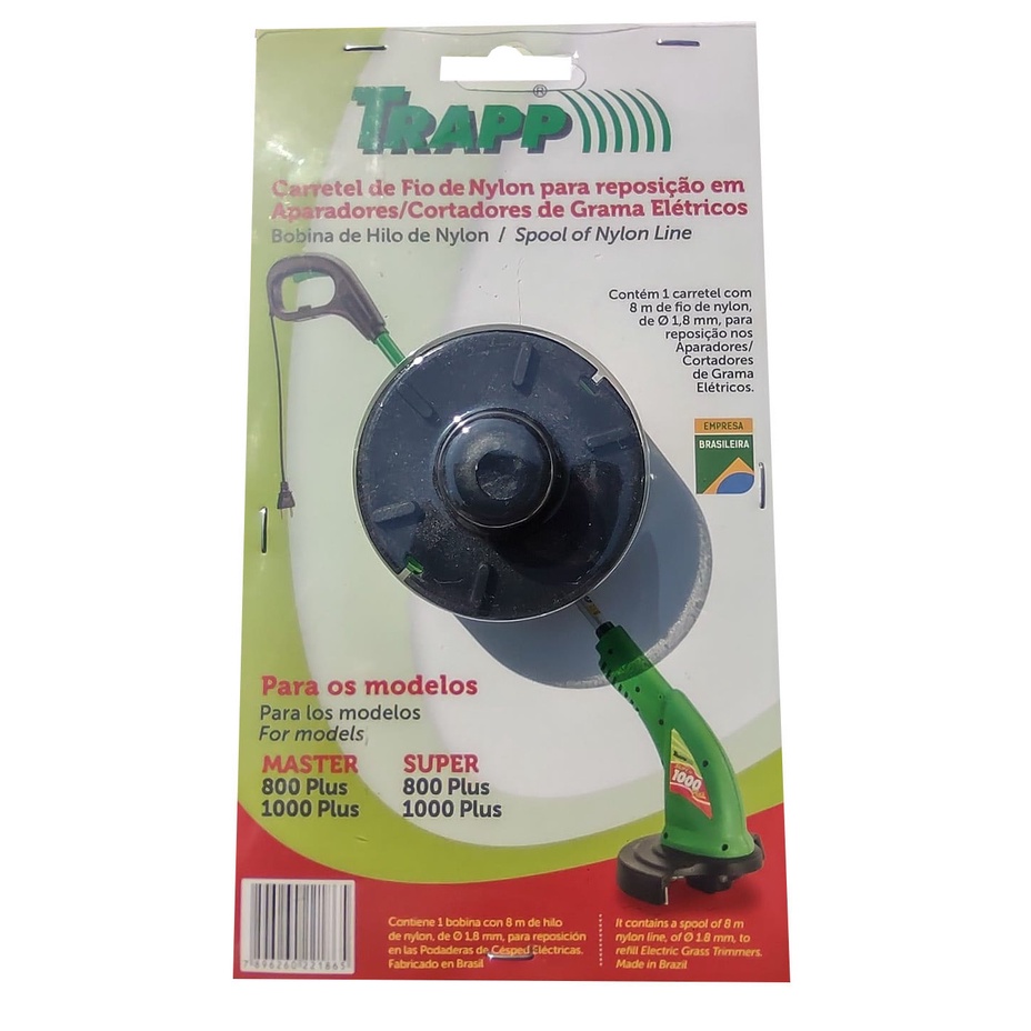 Refil / Carretel com Fio de Nylon para Apradores de Grama Trapp Master 800 Plus / 1000 Plus