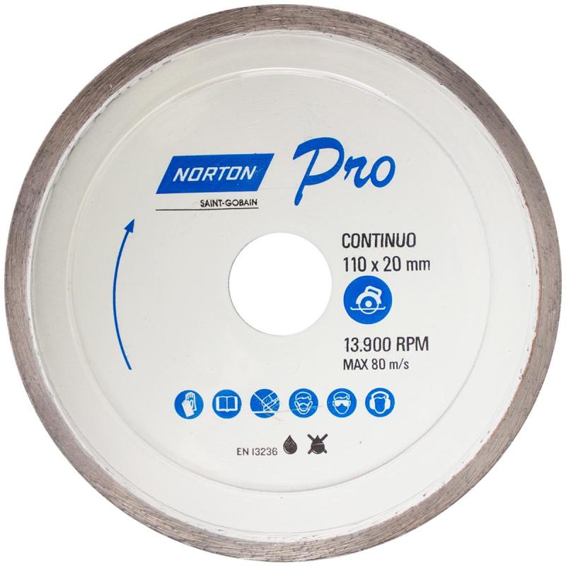Disco Diamantado 4.3/8 Continuo PRO para Porcelanato NORTON