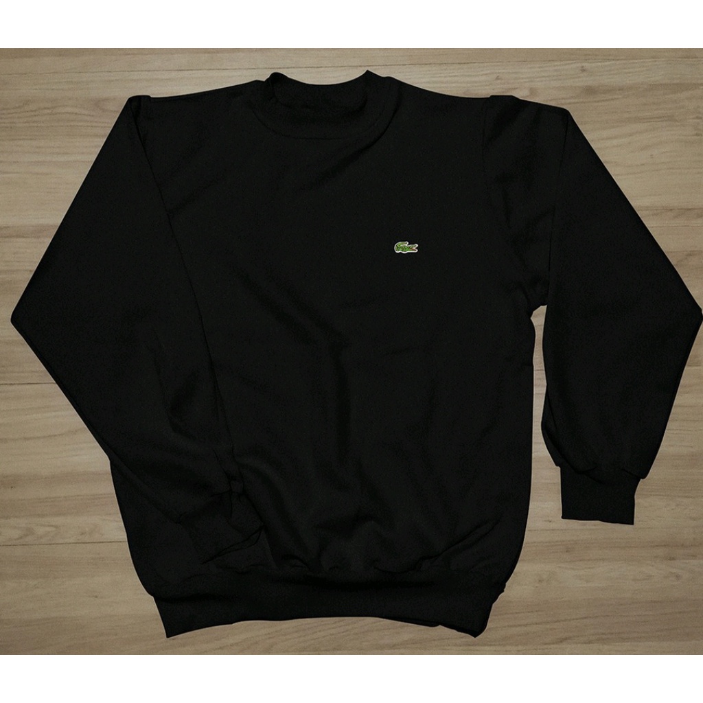 Blusa Lacoste Masculina Moletom Gola Careca Sem Capuz