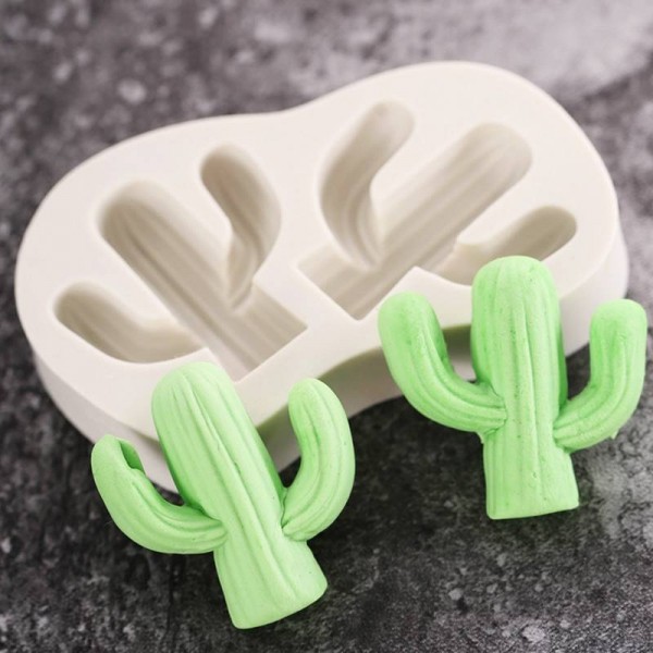 Molde De Silicone Dois Cactos Forma de silicone Confeitaria e Biscuit 422