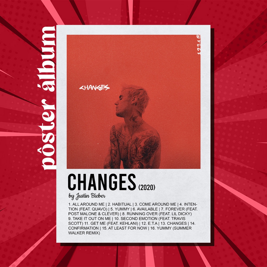 Álbum Pôster Changes - Justin Bieber