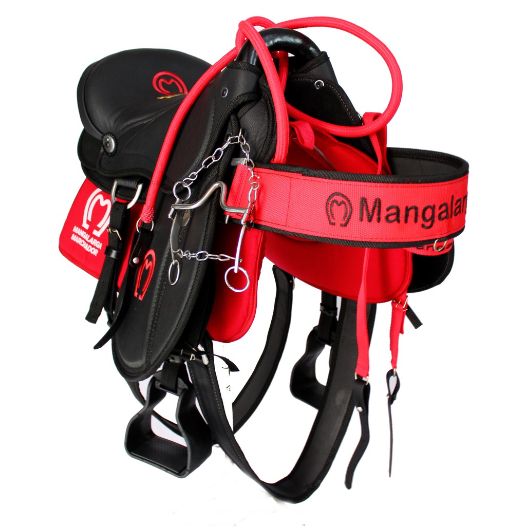 Sela Adulto Montaria Australiana Do Mangalarga 16 Polegadas + Acessórios Brindes Sela Para Cavalo em Oferta na Shopee