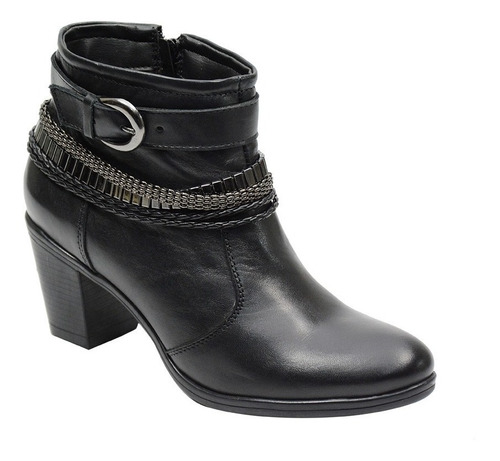 Bota Feminina Country Cano Curto Em Couro Legitimo 2360