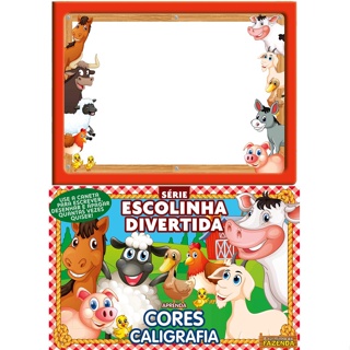 Escolinha Divertida Turminha da Fazenda - Aprenda Cores Caligrafia em Oferta na Shopee