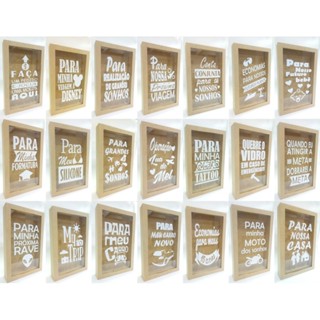 Quadro cofre ou rolha em mdf 27x17cm impressão UV no visor personalizado lindo promoção em Oferta na Shopee