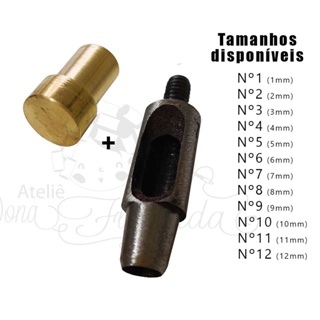 Vazador Graziano p/ Balancim + Base Latão Vários Tamanhos Furador Ilhós Rebite em Oferta na Shopee