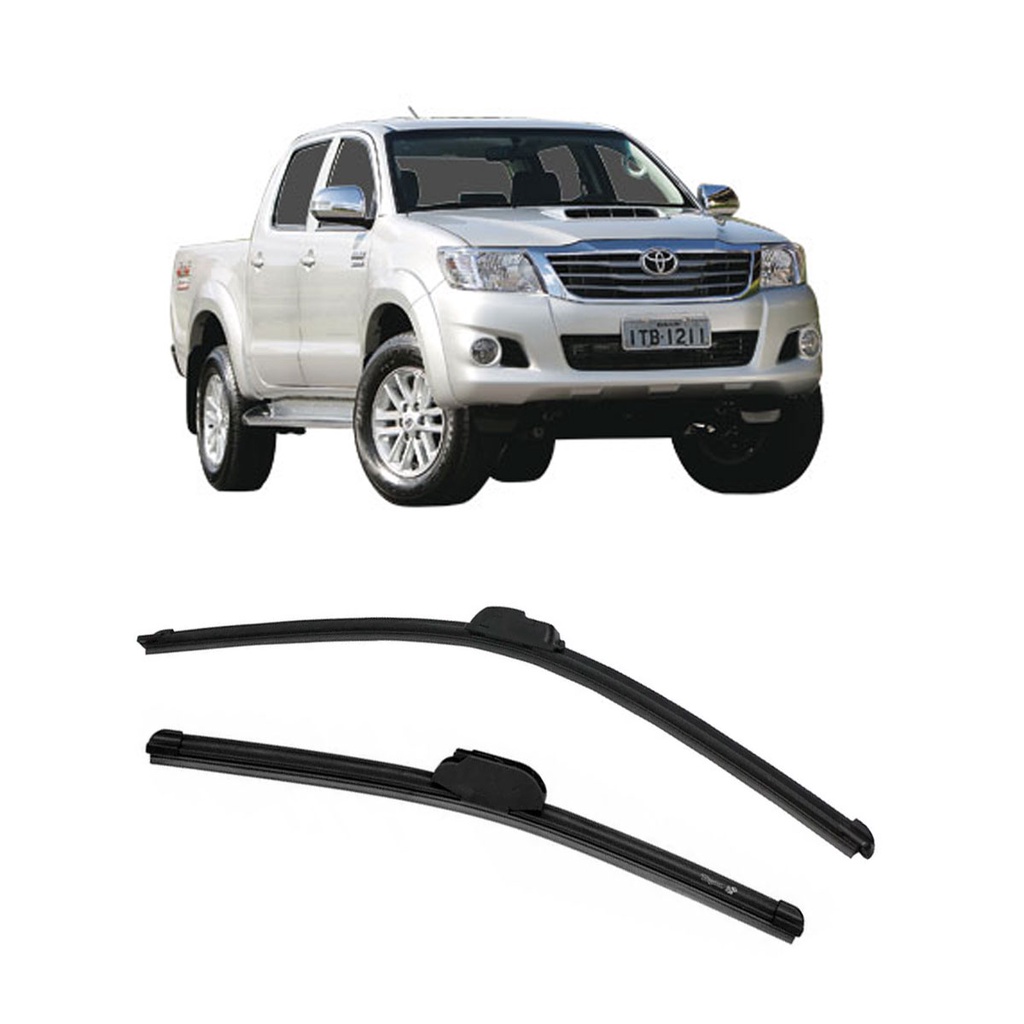 Kit Palheta Toyota Hilux 2005 a 2012 Limpador Parabrisa Silicone