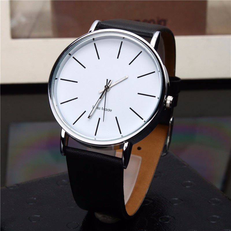 Casual Homens Quartz Relógios Unissex Relógio De Pulso De Luxo Design Clássico De Marca Masculino Pulseira De Couro Wacthes em Oferta na Shopee