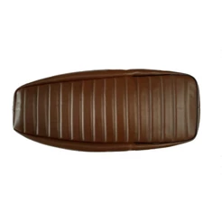 Capa De Banco Café Racer No Modelo Listrado Chocolate Com Cinta - Cb 400 / Cb 450 / Cg 125 82 Bolinha / Cg 125 De 83 a 89 / Chopper 150 / Intruder 125 / Intruder 250 / Ml 125 De 83 a 89 / Turuna De 83 a 89