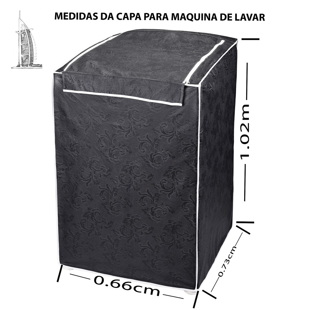 Capa De Máquina De Lavar Roupa Impermeável De 13kg A 16kg