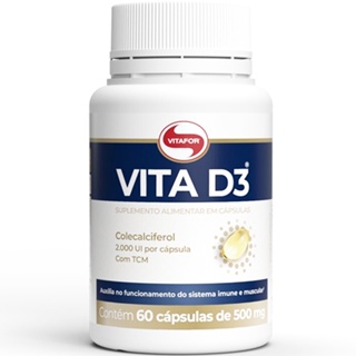 Vita D3 60cáps Vitamina D Original Vitafor em Oferta na Shopee