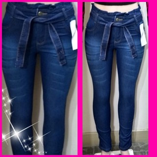 Calça Jeans Feminina Clochard  cintura alta, com ou sem cinto