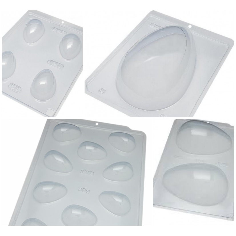 Forma Ovo de Páscoa Vários TAM P/ Escolher Promoção Confeitaria (Com Silicone e Sem, verifique na Variação) Páscoa 2024 em Oferta na Shopee