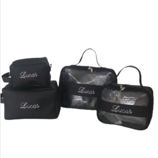 Kit 4 Necessaire Organizadora Personalizada Para Viagem em Oferta na Shopee