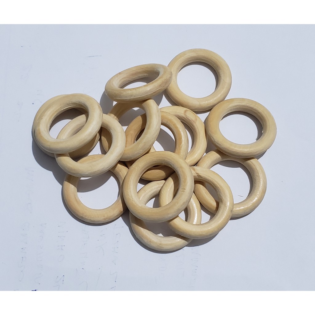 Argola Madeira Natural cor Mafim 40 mm artesanato 4.0