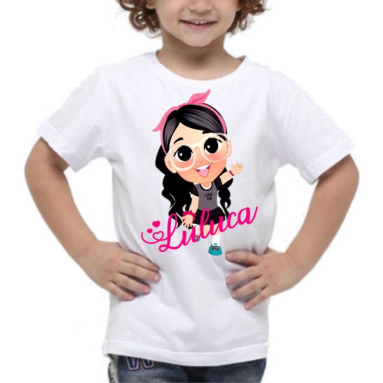 Camiseta Infantil Luluca Panda youtuber luluca presente personagem luluca Boneca luluca