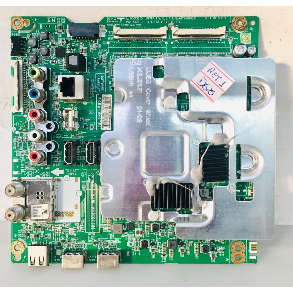 Placa Principal Tv .49uj6565 Modelo Eax67146203(1.1)  COM DEFEITO D625