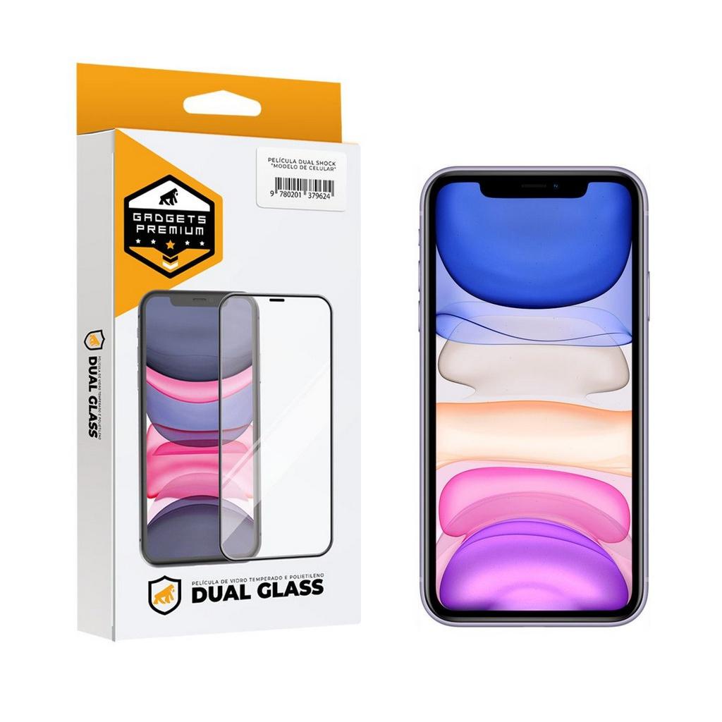Película Dual Glass para iPhone 11 / XR - Preto - Gshield em Oferta na Shopee