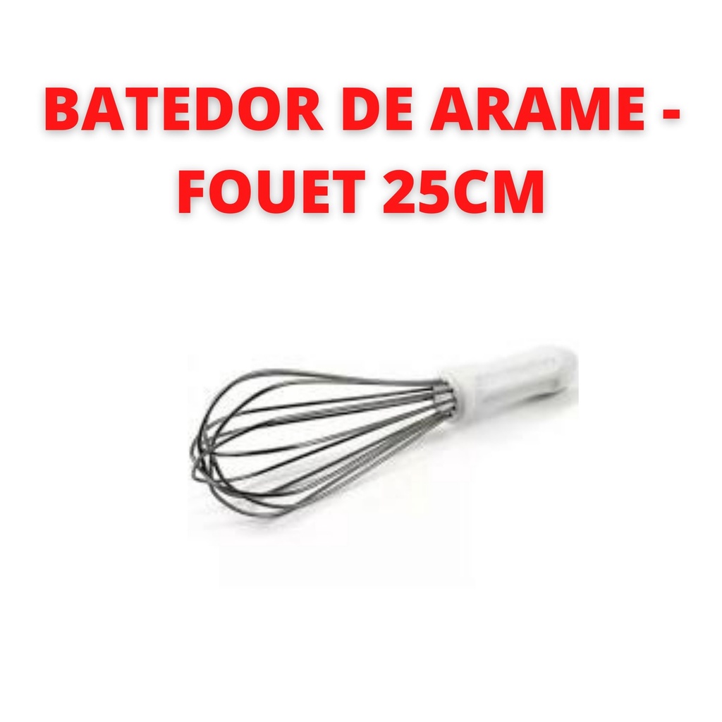 Batedor De Arame / Fouet 25 Cm