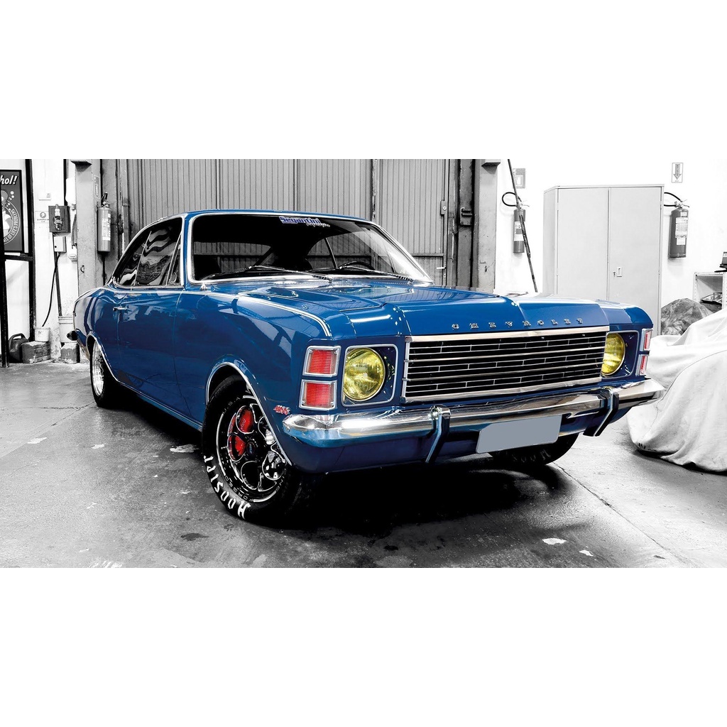 Adesivo Adesivo Decorativo De Parede Opala Azul 1973 Decoração Oficina Mecanica Garagem