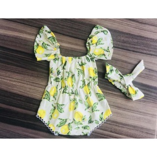 Body bebe menina roupa para mesversário macacão macaquinho roupa infantil romper LIMÃO em Oferta na Shopee