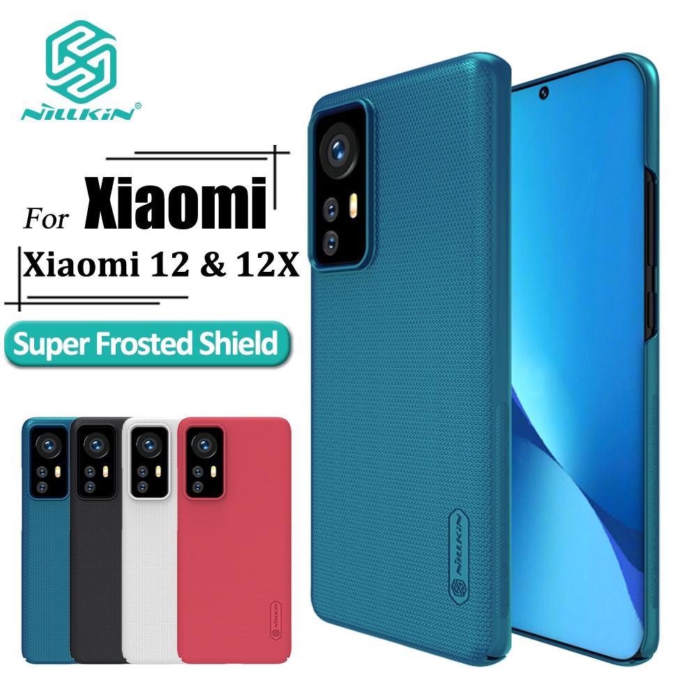 Caixa De Proteção Nillkin Super Frosted Shield Para Xiaomi 12/12X/12S Capa Dura Mate PC Anti-Impressão Digital À Prova De Choque - Mobile & Gadgets