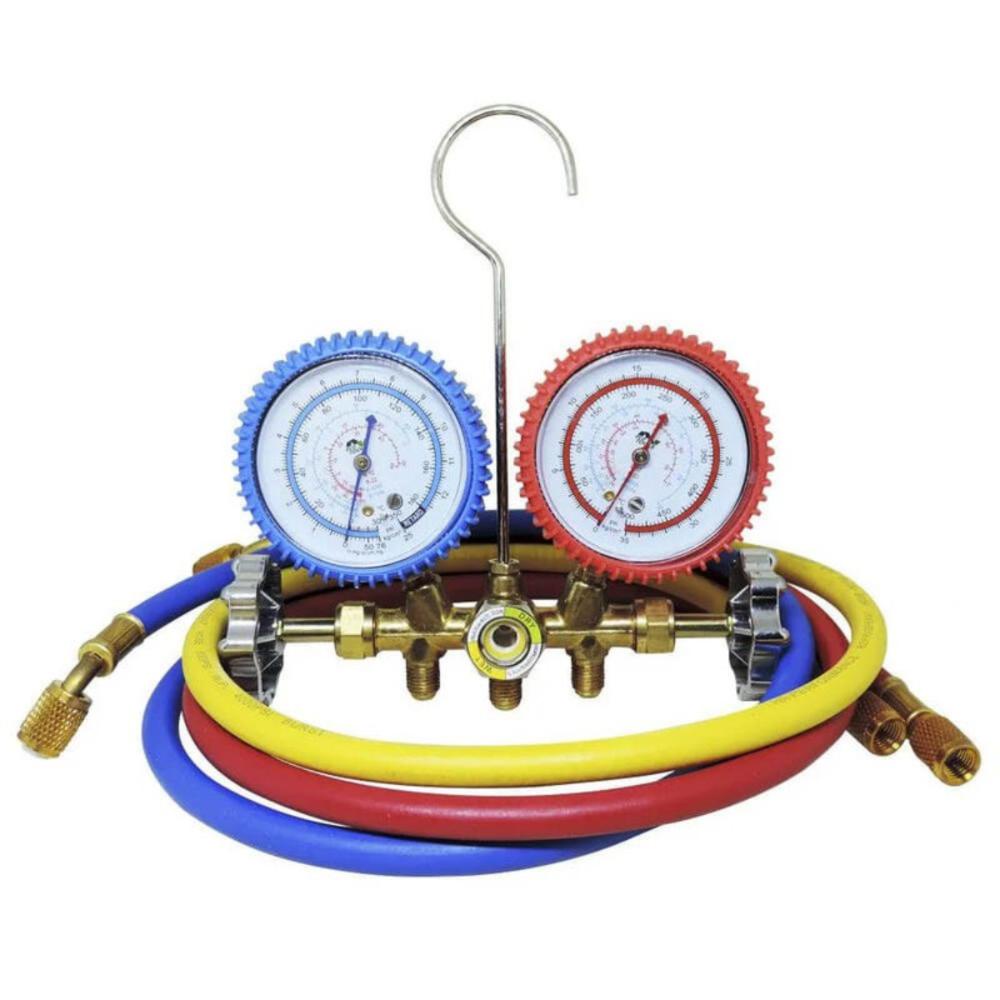 Manifold Gas R12 R22 R134 R404 Mangueira 90cm Ecotools Et636