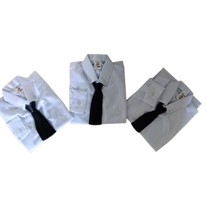 Camisa Social Infantil Juvenil Branca Meninos Manga  Longa  Gravata  Batizado Casamento