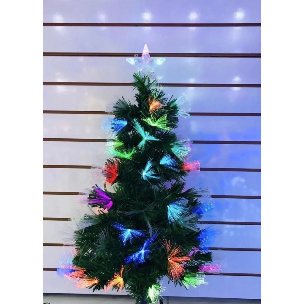 Árvore De Natal De Led Fibra Óptica Super Colorida 90cm | Shopee Brasil