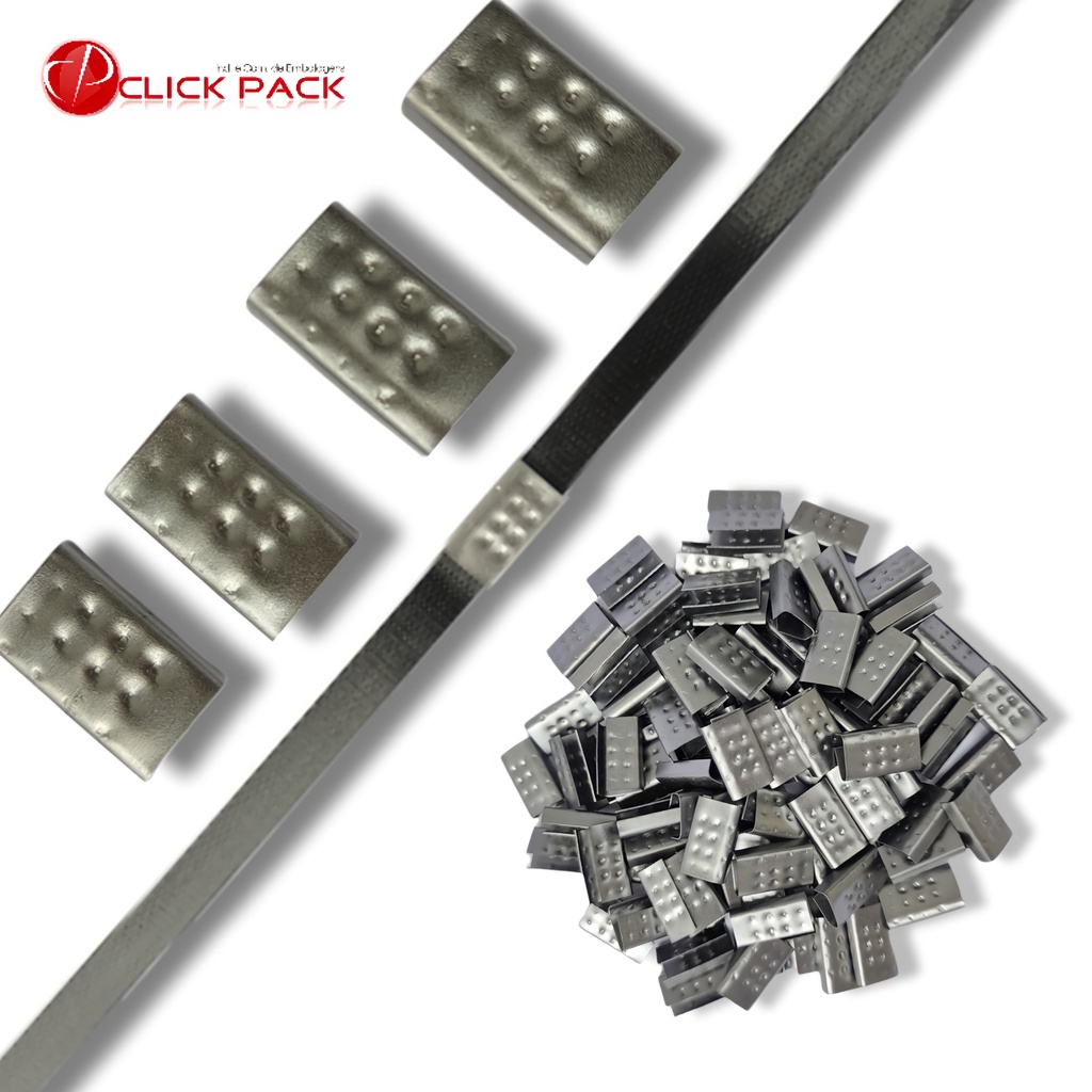 Grampo Selo Metálico Fitas Arquear Pp 1 Kg De 10, 13 Ou 16mm