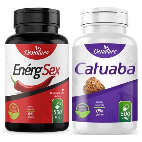 Energ Sex + Catuaba 100 Cáps Cd Denature Afrodisíaco Natural