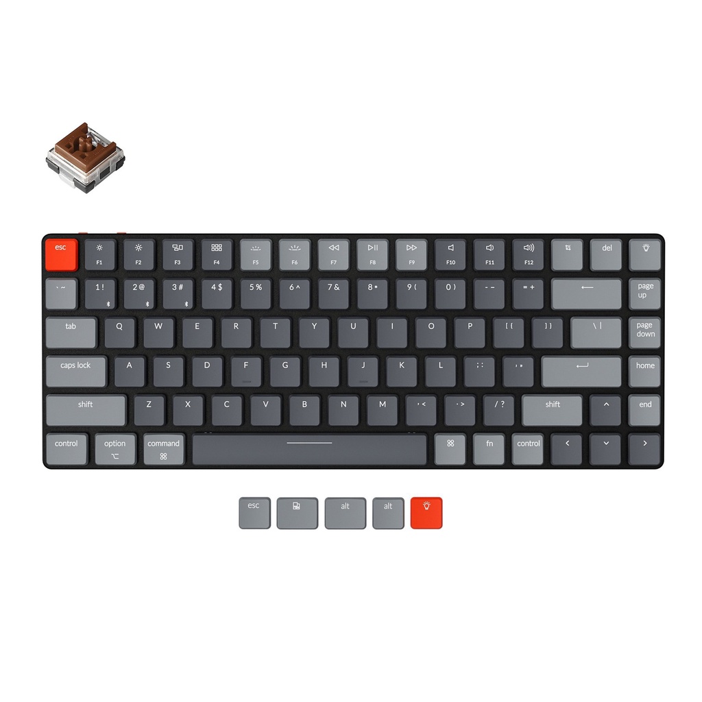 【Immediate Cash�� Keychron k3 d v2 ultra-thin mechanical low profile wireless hot optical keyboard-swappable white backlit switch for mac windows TGCR