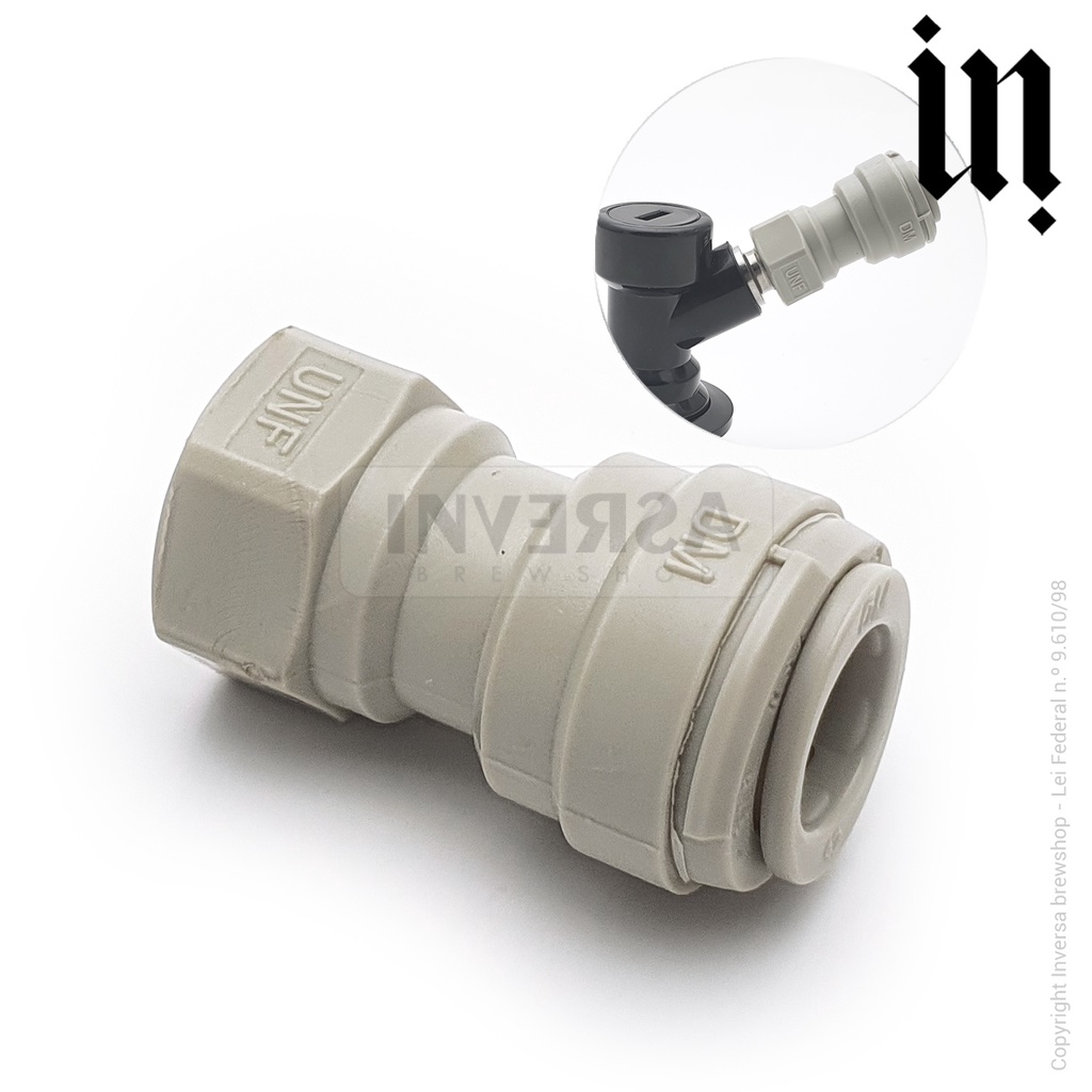 Engate Rápido Dmfit 3/8" C/ Rosca Fêmea 7/16" Para Ball Lock de Rosca
