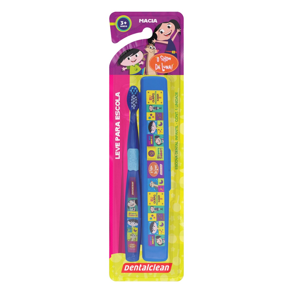 Kit Escolar Escova De Dente Infantil + Estojo Jupiter (luna)