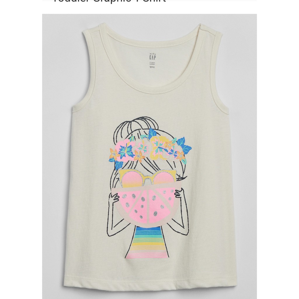 GAP - Camiseta tam. 2 anos, menina glitter.