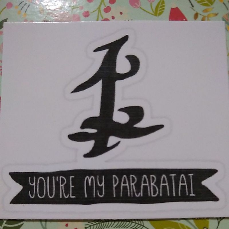 Adesivo/Sticker da saga Shadowhunters, Parabatai, amizade, runa e frase