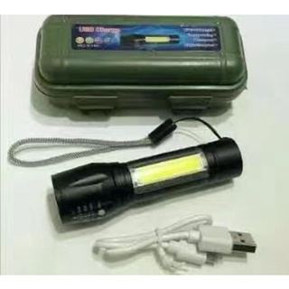 Mini Lanterna Tática Com Led E Zoom Recarregável USB COM CABO V8 TOP ASIA em Oferta na Shopee