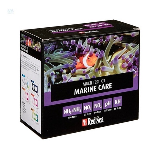 Teste red sea marine multi test kit marine care (NH3-NH4-NO2-NO3-PH-KH)