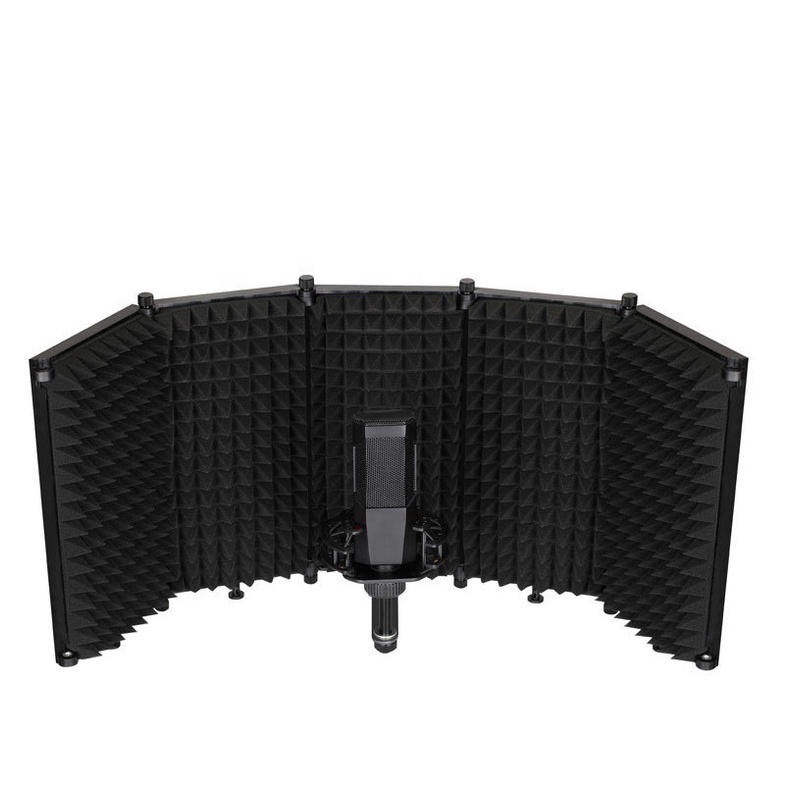 Difusor Acustico,Filtro Vocal Booth C/5 Paineis Dobraveis p/Microfone Condensador AKG P120,P220,AT2020,C1