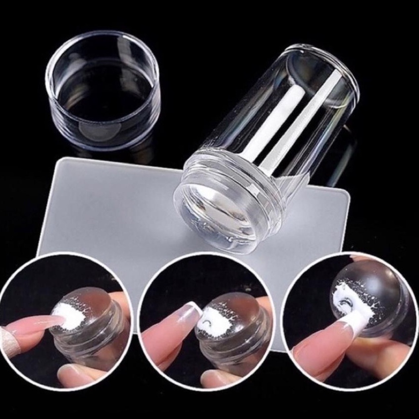 Carimbo de Unha Transparente com Ponta de Silicone | Shopee Brasil