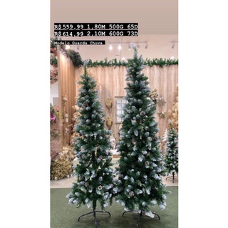 Árvore de Natal Slim Nevada com Pinho 1,80m 500 Galhos | Shopee Brasil