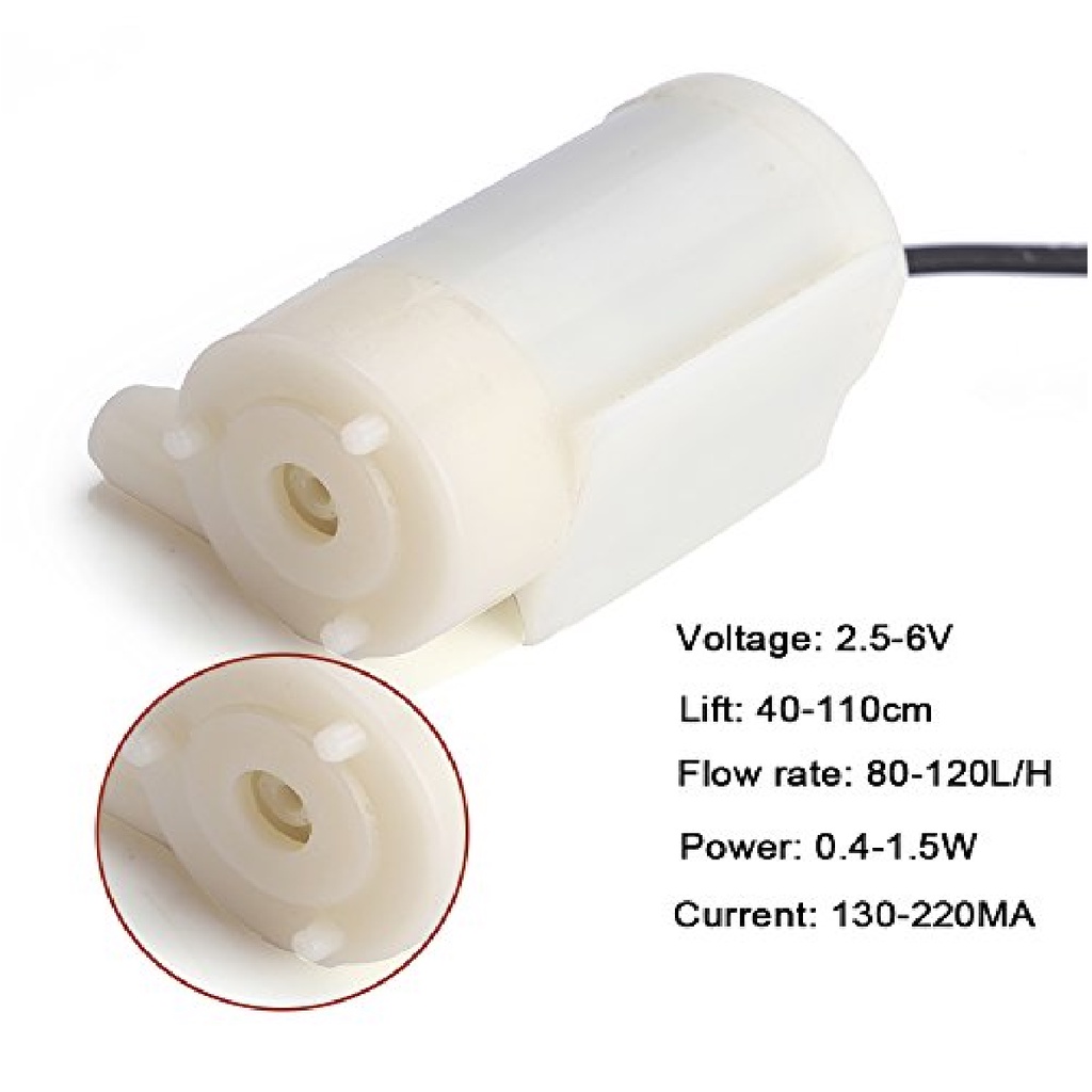 Micro Bomba De Água Submersível Motor Dc 120 L/h Arduino