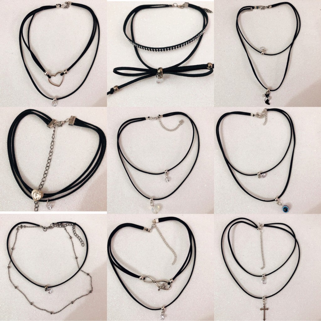 Colar Camurça Preto com regulagem / Gargantilha/Chocker/Cordão Preta