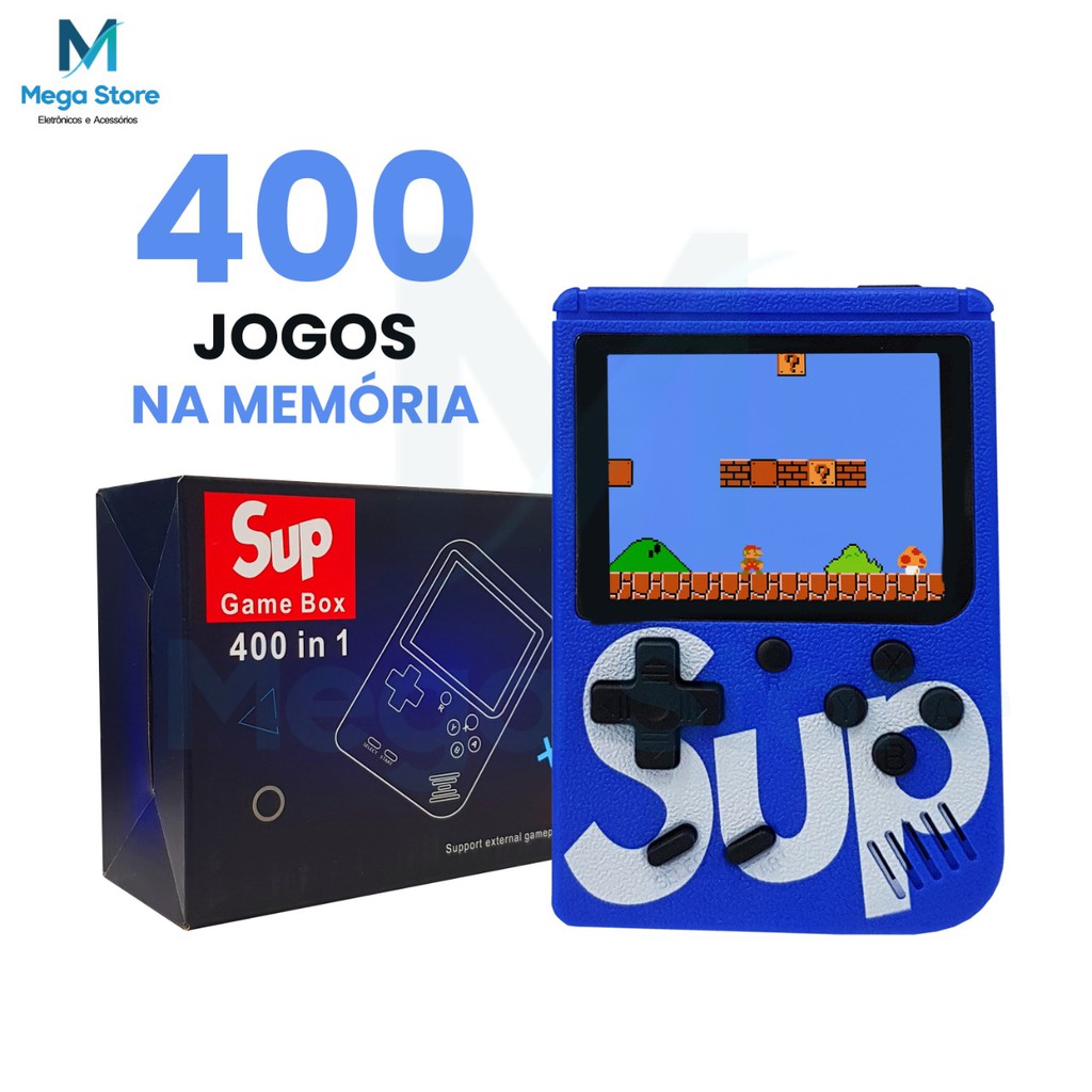 Super Mini Game Retrô Lcd 400 Jogos Portátil Av Com Controle 2 Players