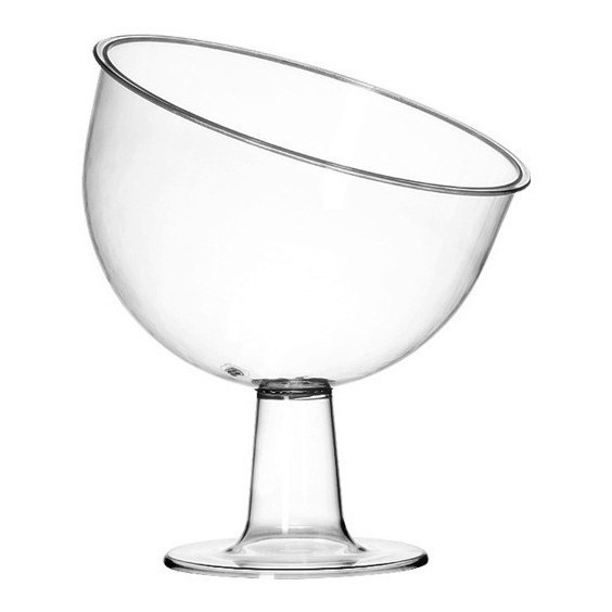 Taça Inclinada Grande Acrílica Para Doce