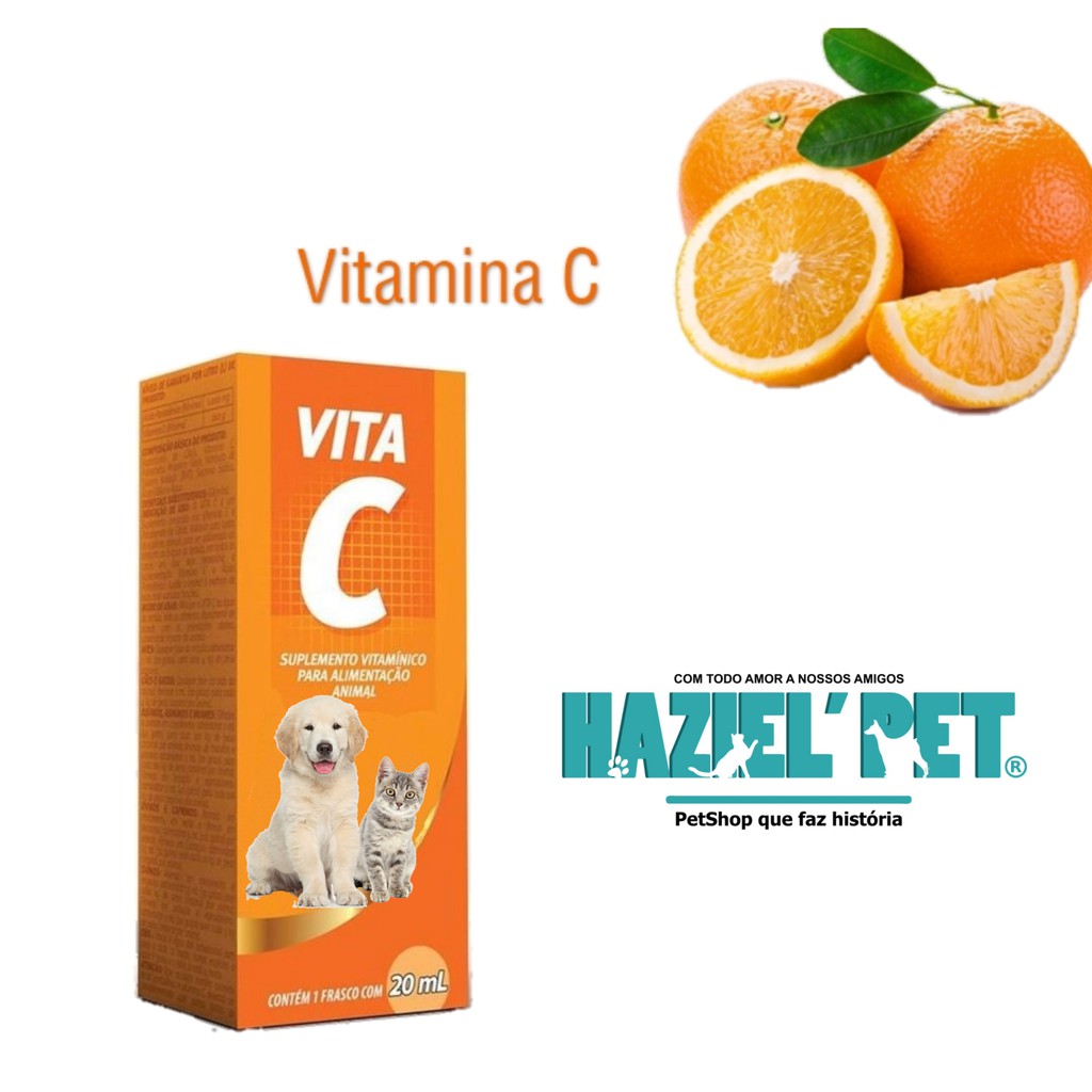Vitamina C para cães cachorro gato pet top ação concentrada pet shop ...