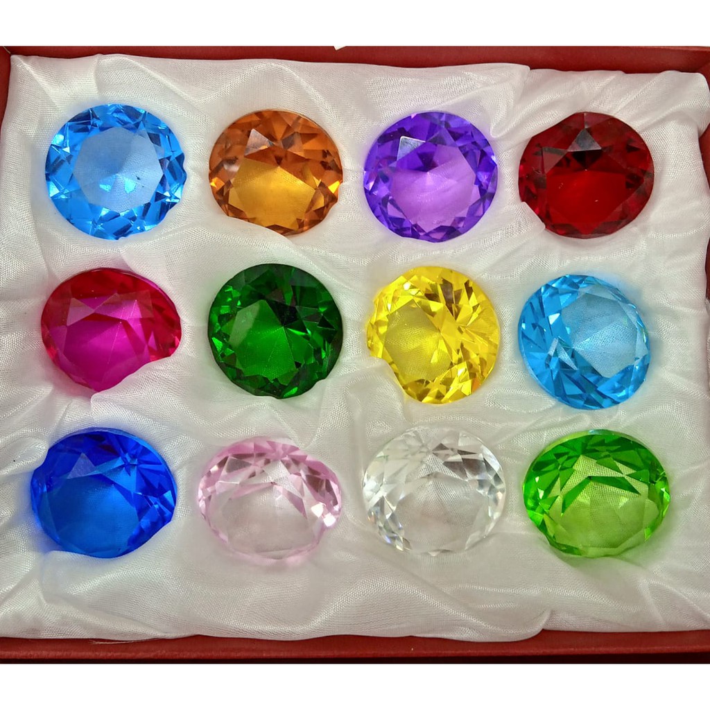 Pedras das 12 tribo/pedras cristal diamante foto unha/esmeralda4x3 unidade