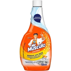 Limpador Desengordurante Mr Músculo para Cozinha Laranja 500ml Refil